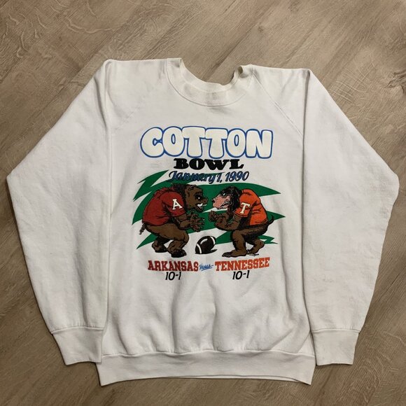 Vintage 90s Arkansas Razorbacks VS Tennessee Volunteers Sweatshirt XL Football - Picture 1 of 8